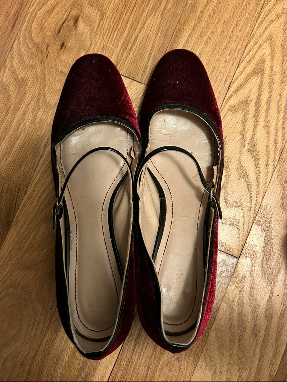 Eurico Max • Burgundy Velvet Flats • Size 42